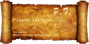 Pivoda Tóbia névjegykártya